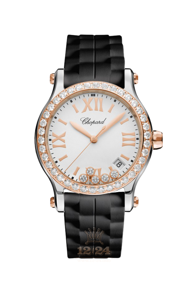 Chopard Happy Diamonds Watch 278582-6003 36 mm Steel / Pink gold Case White Dial