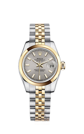 Rolex Lady-Datejust Watch 179163-0069 26 mm Steel / Yellow gold Case Silver Dial