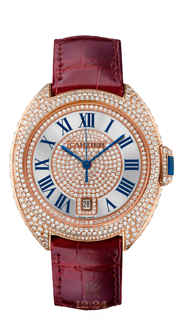Cartier Cle de Cartier Watch WJCL0037 40 mm Pink gold Case Silver Golden Dial