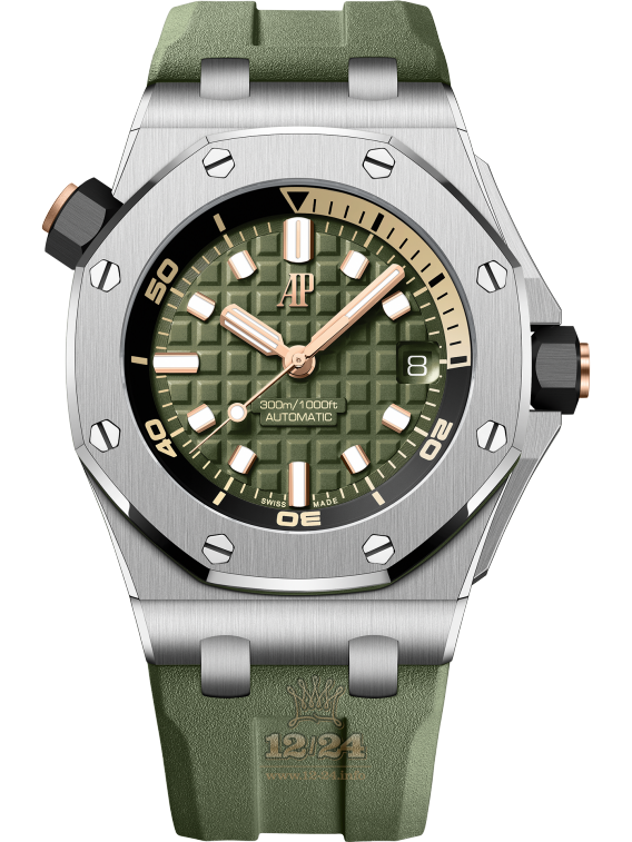 Audemars Piguet Royal Oak Offshore Watch 15720ST.OO.A052CA.01 42 mm Stainless steel Case Green Dial