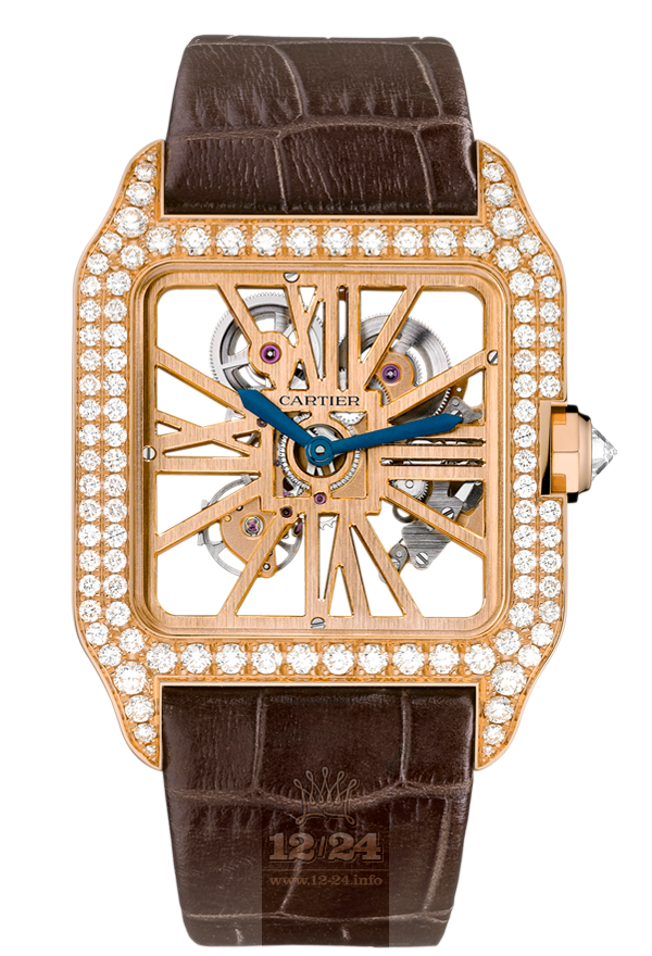 Cartier Santos de Cartier Watch HPI00587 47 mm Pink gold Case Golden Dial