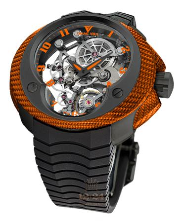 Franc Vila Cobra Watch 18E.BTI-SS.006 42 mm Titanium PVD coating Carbon Case Black Gray Dial