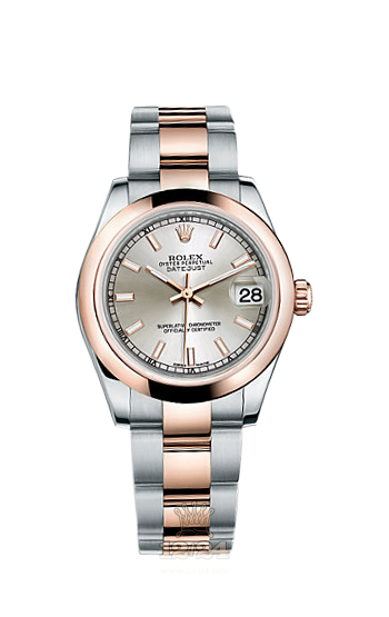 Rolex Datejust Watch 178241-0002 31 mm Steel / Pink gold Case Silver Dial