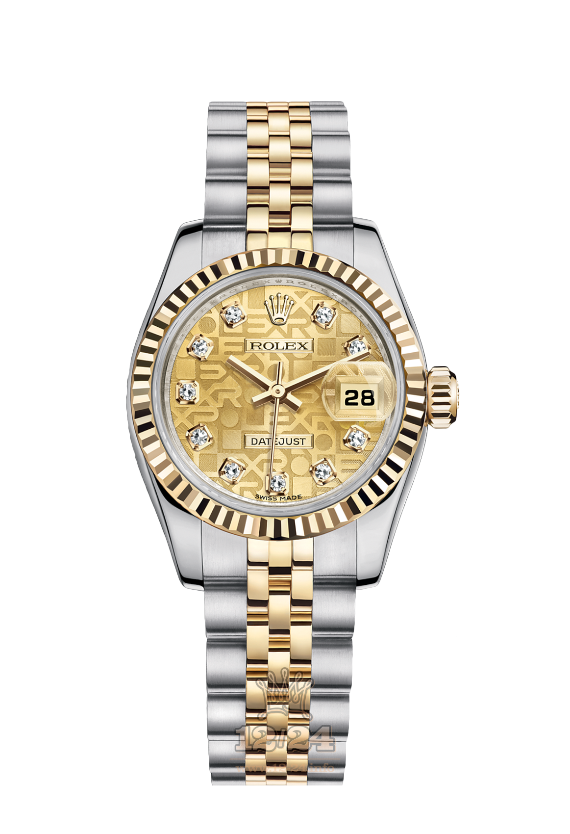Rolex Lady-Datejust Watch 179173-0090 26 mm Steel / Yellow gold Case Golden Dial