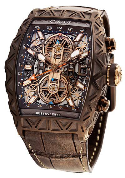 Cvstos Challenge Watch CV16061CHNCGMTGEAB0C5N10 Stainless steel PVD coating Case Brown (chocolate) Dial