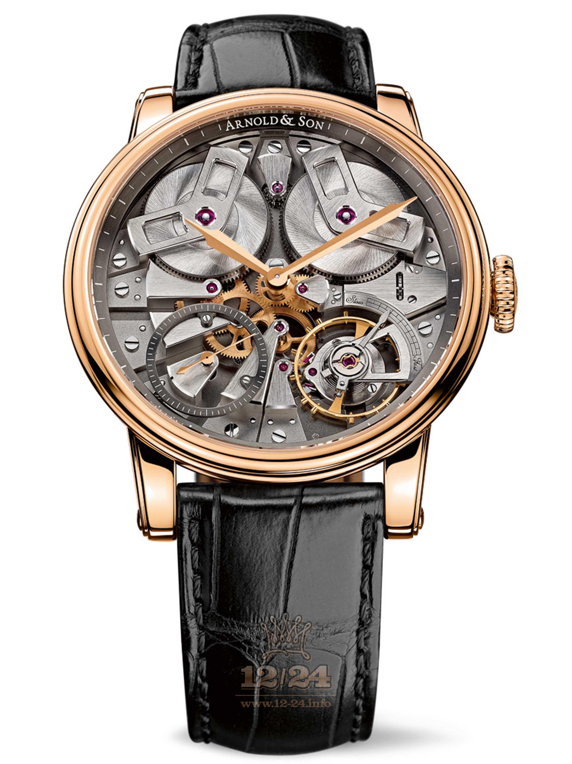 Arnold Son Royal Collection Watch 1TBAR.S01A.C113A Pink gold Case Gray Dial