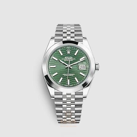 Rolex Datejust Watch 126300-0022 41 mm Stainless steel Case Green Dial