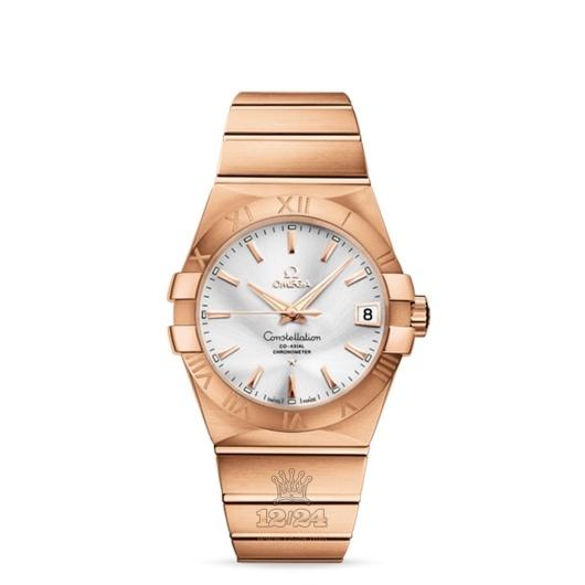 Omega Constellation Watch 123.50.38.21.02.001 38 mm Pink gold Case Silver Dial