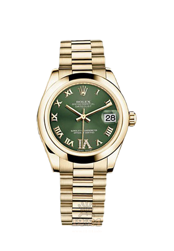 Rolex Datejust Watch 178248-0094 31 mm Yellow gold Case Green Dial