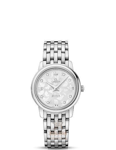 Omega Prestige Watch 424.10.27.60.52.001 27 mm Stainless steel Case Silver Dial