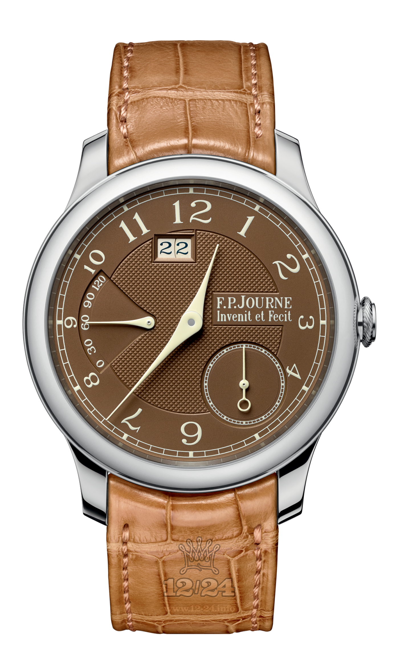 F.P.Journe Octa Watch FPJ-Co-Octa-AutomatReserve-Havana-AL-CuirPl 40 mm Platinum Case Brown (chocolate) Dial