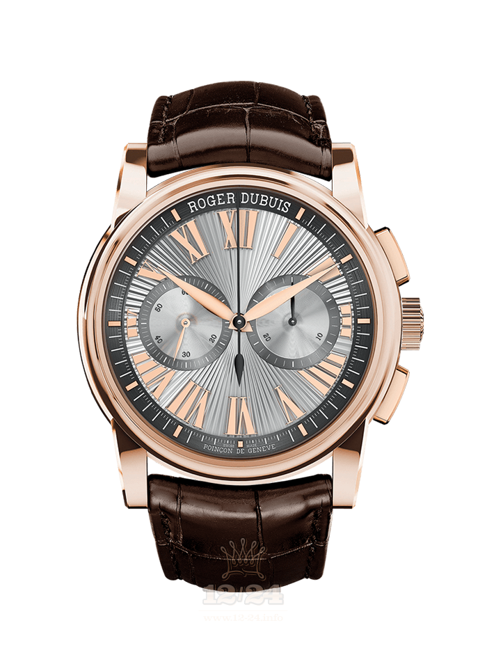 Roger Dubuis Hommage Watch RDDBHO0569 42 mm Pink gold Case Gray Golden Dial