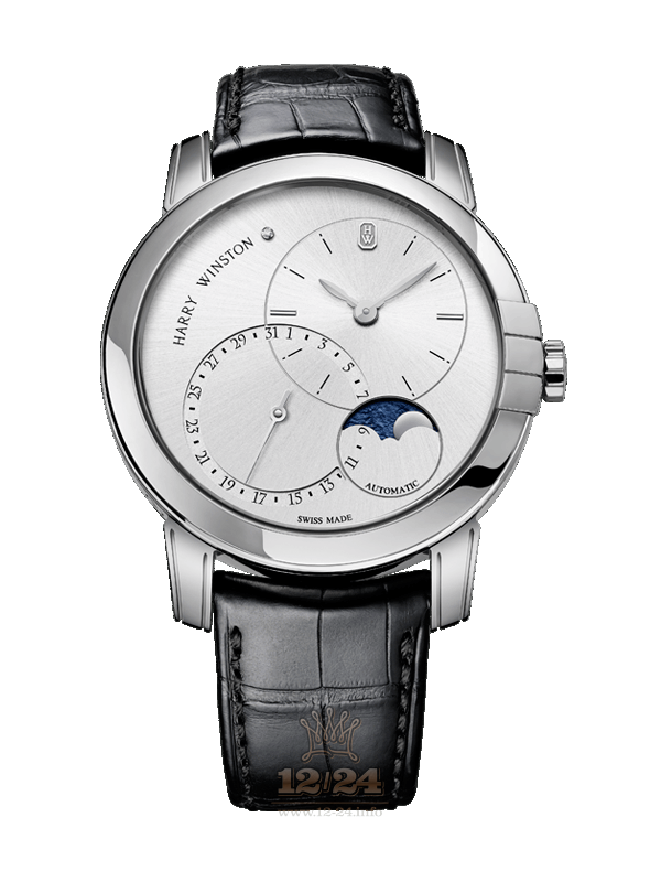 Harry Winston Midnight Collection Watch MIDAMP42WW003 42 mm White gold Case Silver Dial