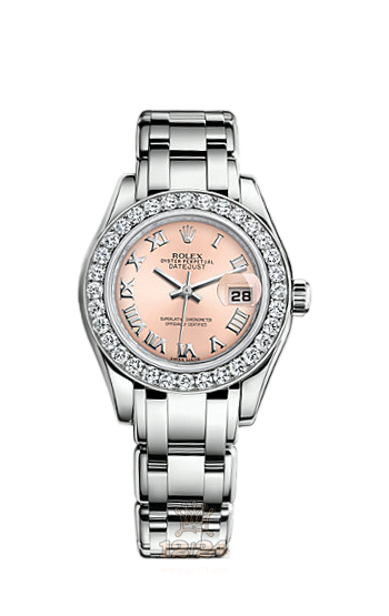 Rolex Pearlmaster Watch 80299-0120 29 mm White gold Case Pink Dial