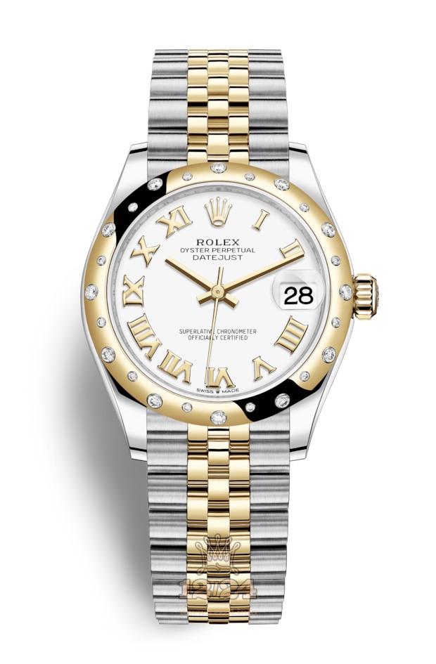 Rolex Datejust Watch 278343rbr-0002 31 mm Stainless steel Yellow gold Case White Dial