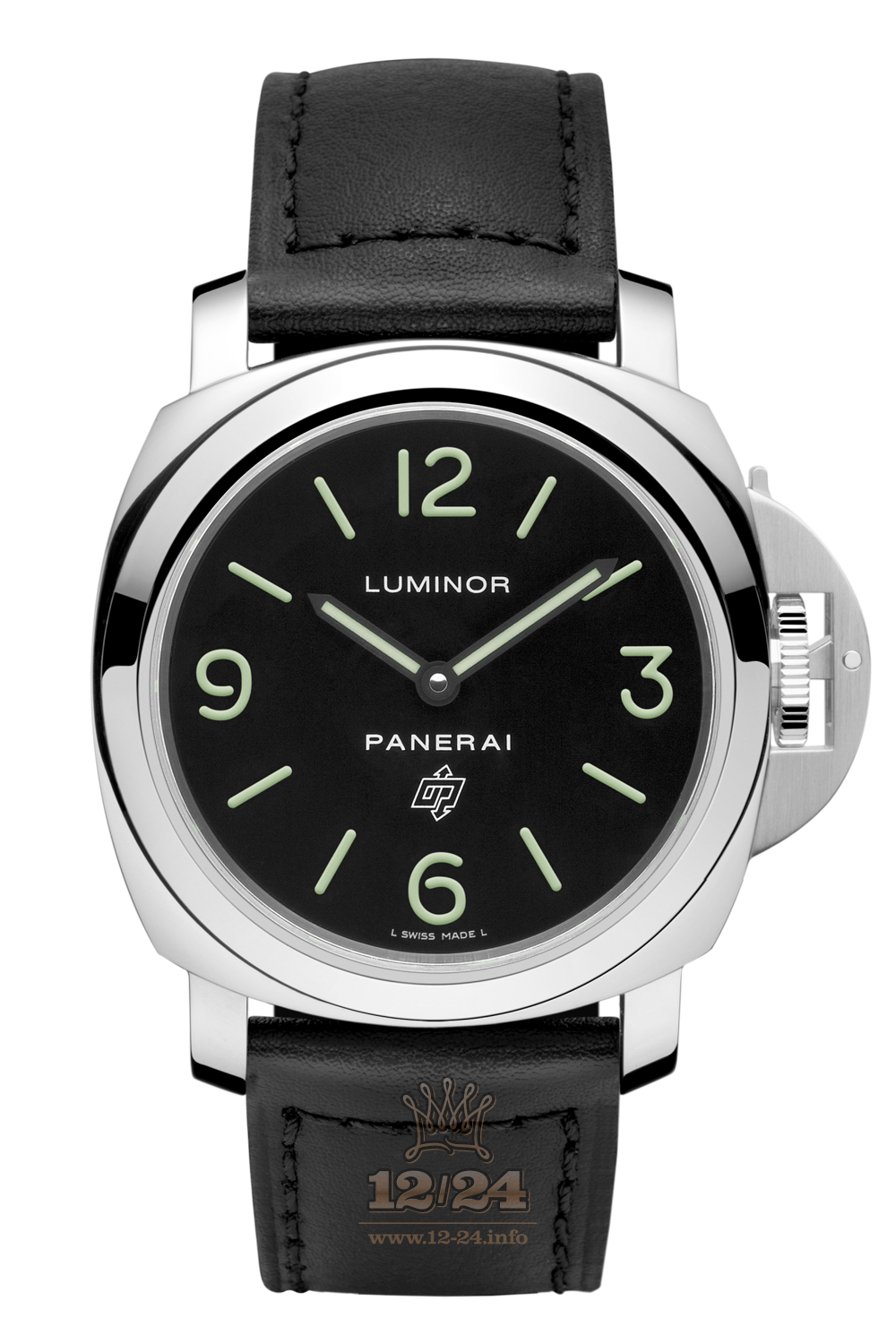 Panerai Luminor Watch PAM01000 44 mm Stainless steel Case Black Dial