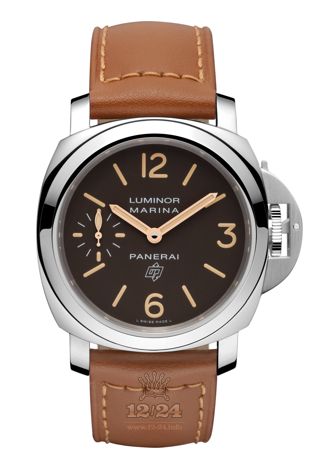Panerai Luminor Watch PAM00632 44 mm Stainless steel Case Brown (chocolate) Dial