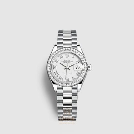Rolex Lady-Datejust Watch 279139rbr-0013 28 mm White gold Case White Dial