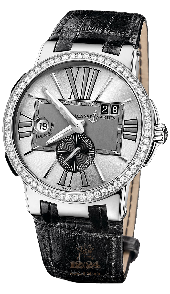 Ulysse Nardin Executive Watch 243-00B/421 43 mm Stainless steel Case Gray Silver Dial