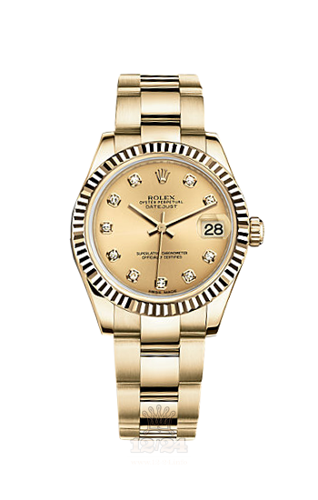 Rolex Datejust Watch 178278-0046 31 mm Yellow gold Case Golden Dial