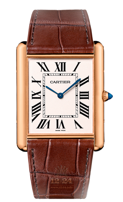 Cartier Tank Watch W1560017 40 mm Pink gold Case White Dial