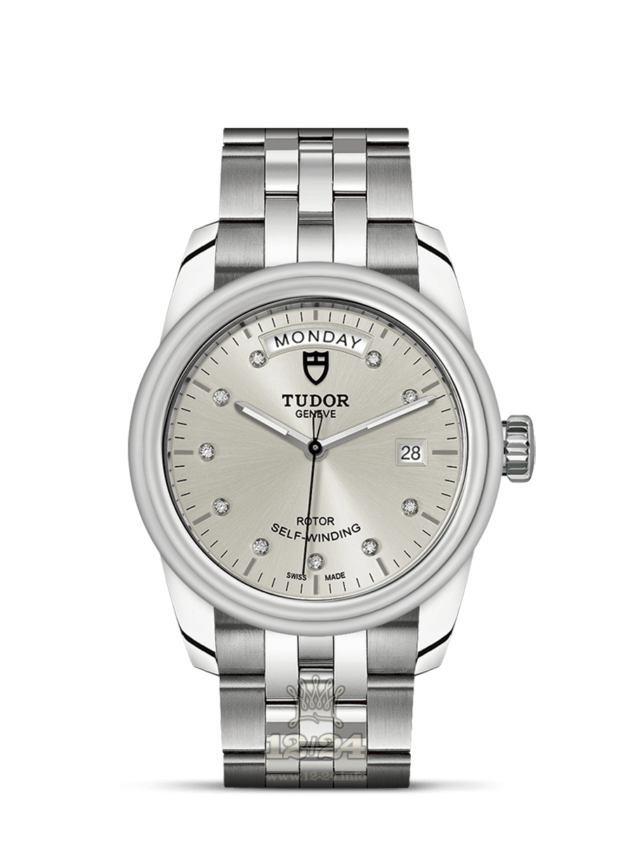 Tudor Glamour Watch M56000-0006 39 mm Stainless steel Case Silver Dial