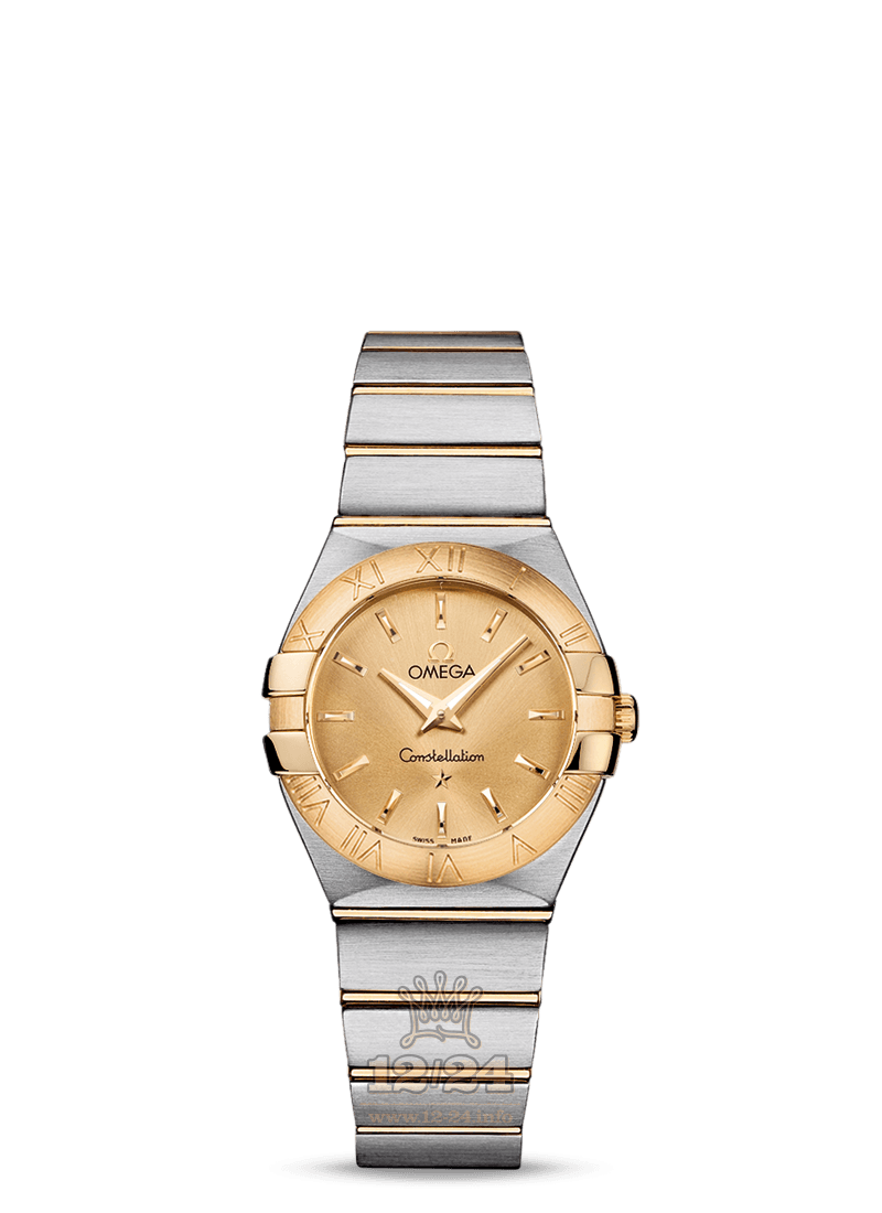 Omega Constellation Watch 123.20.27.60.08.001 27 mm Steel / Yellow gold Case Golden Dial
