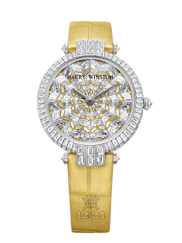 Harry Winston High Jewelry Timepieces Watch PRNAHM36WW012 36 mm White gold Case Silver Golden Dial