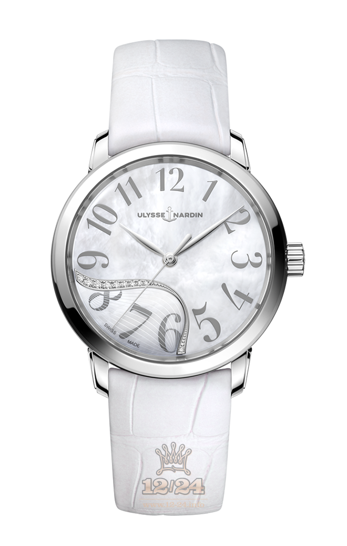Ulysse Nardin Classic Watch 8153-201/60-01 37 mm Stainless steel Case White Dial