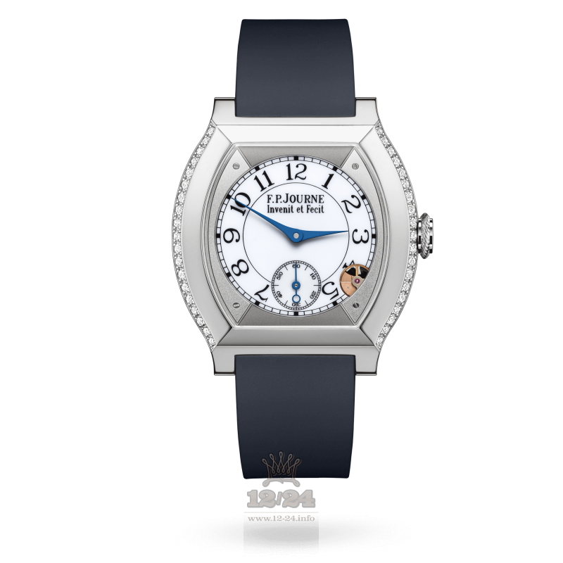 F.P.Journe Elegante Watch 40 mm titanium 2 rows diamonds 40 mm Titanium Case White Dial