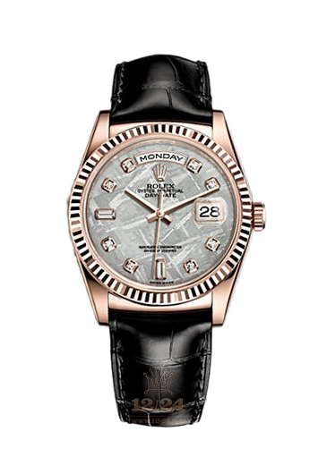 Rolex Day-Date Watch 118135-0098 36 mm Pink gold Case Gray Dial