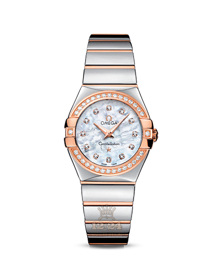 Omega Constellation Watch 123.25.27.60.55.005 27 mm Steel / Pink gold Case White Dial
