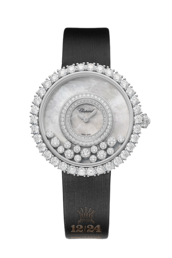 Chopard Happy Diamonds Watch 204445-1001 38 mm White gold Case Silver Dial