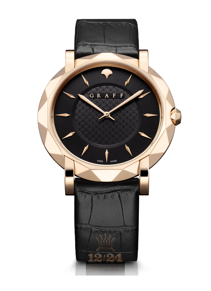 Graff GraffStar Watch GSU43PGB2 43 mm Pink gold Case Black Dial