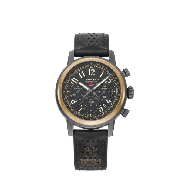 Chopard Mille Miglia Watch 168589-6002 42 mm Stainless steel Pink gold DLC coating Case Black Dial