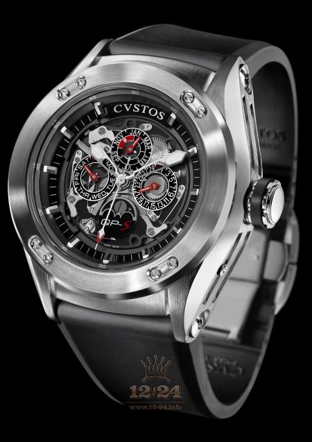 Cvstos Concept-S Watch CR50 QPS SRR Stainless steel Case Black Silver Dial