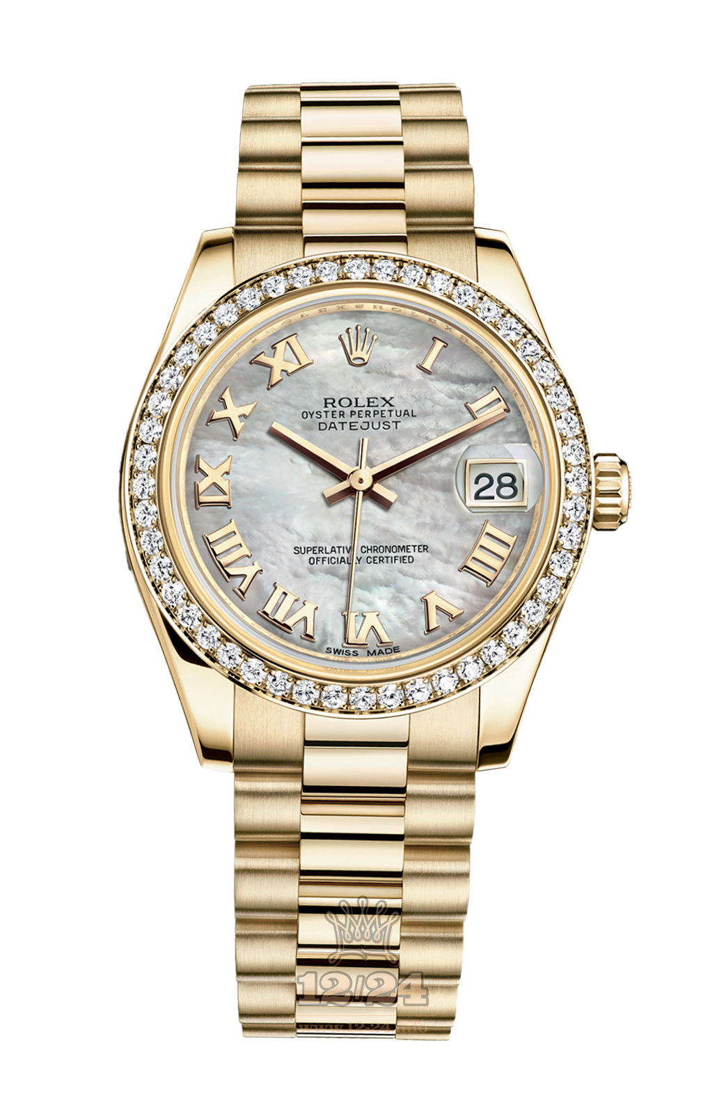 Rolex Lady-Datejust Watch 178288-0025 31 mm Yellow gold Case White Dial