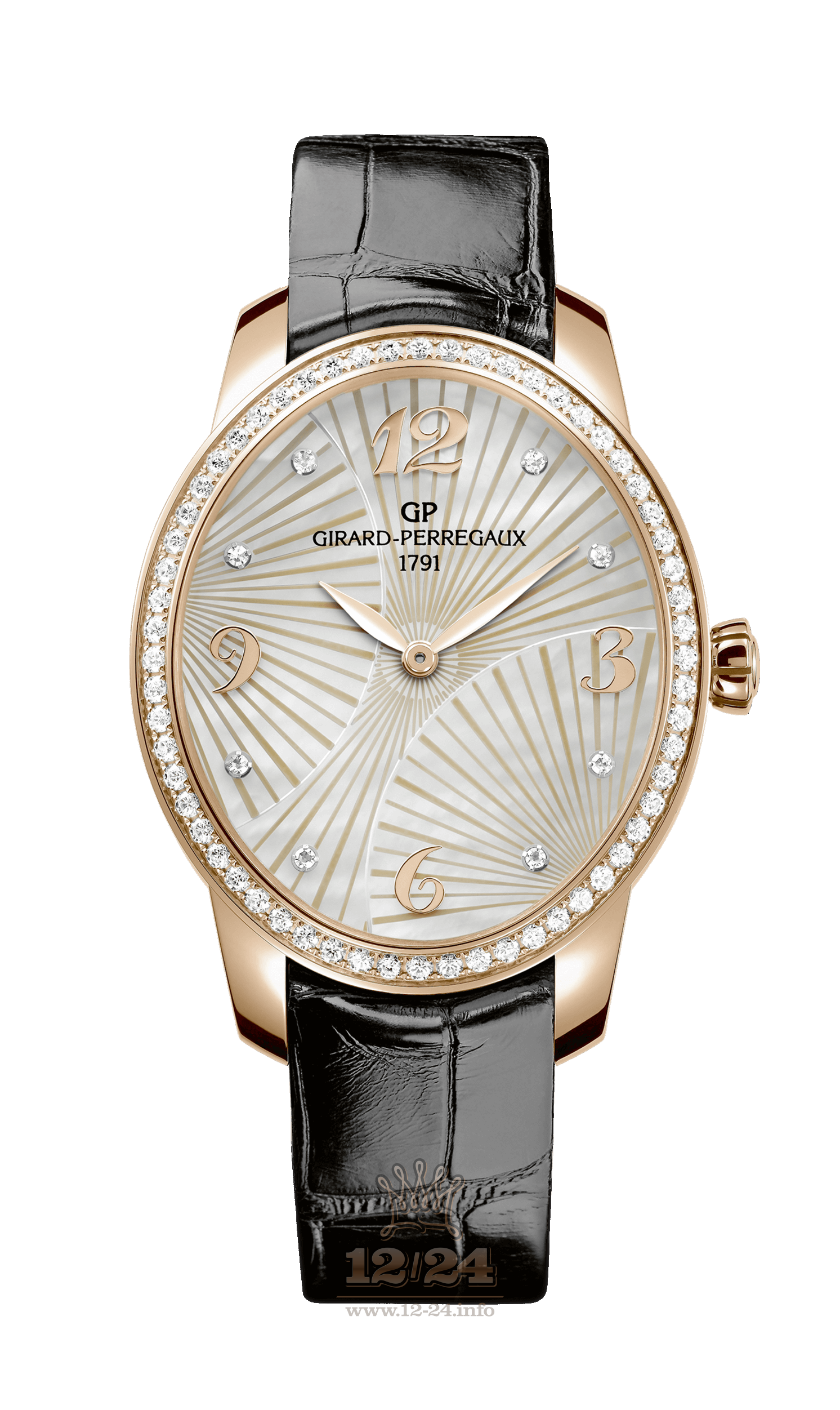 Girard Perregaux Cats Eye Watch 80493D52A763-CK6A 35 mm Pink gold Case White Golden Dial