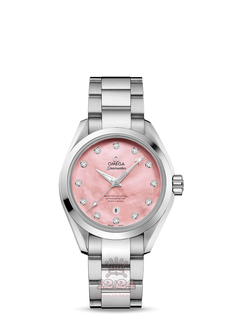 Omega Aqua Terra 150 M Watch 231.10.34.20.57.003 34 mm Stainless steel Case Pink Dial