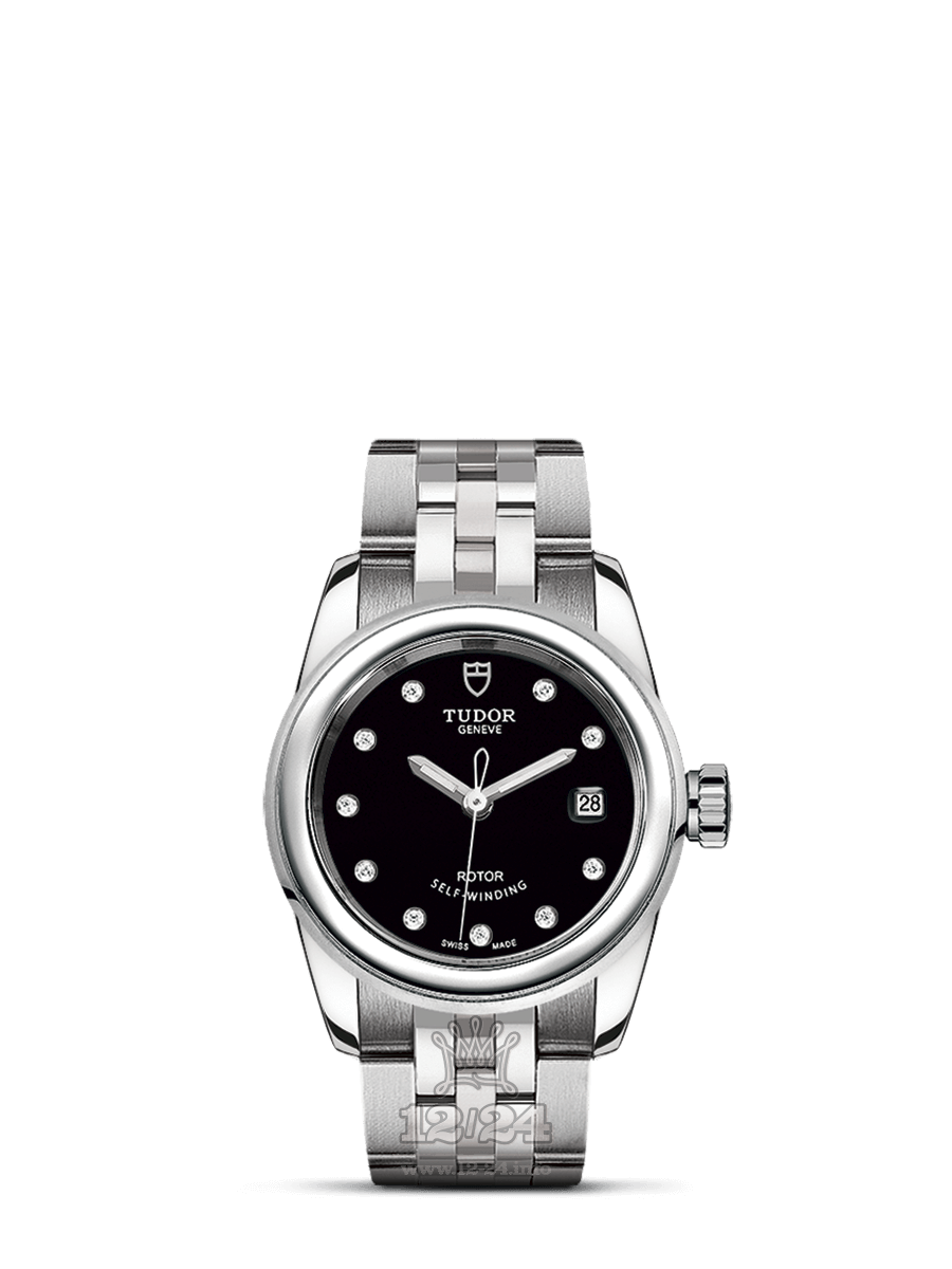 Tudor Glamour Watch M51000-0008 26 mm Stainless steel Case Black Dial