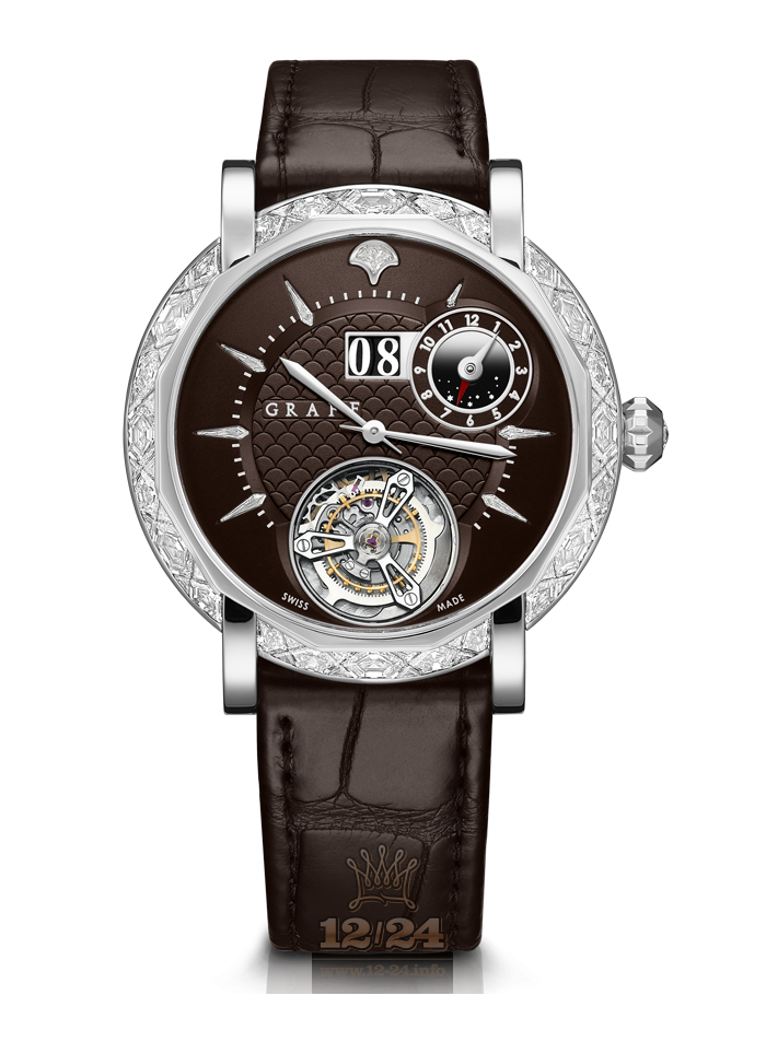 Graff MasterGraff Watch MGUGMT43PTDCL 43 mm Platinum Case Silver Brown (chocolate) Dial