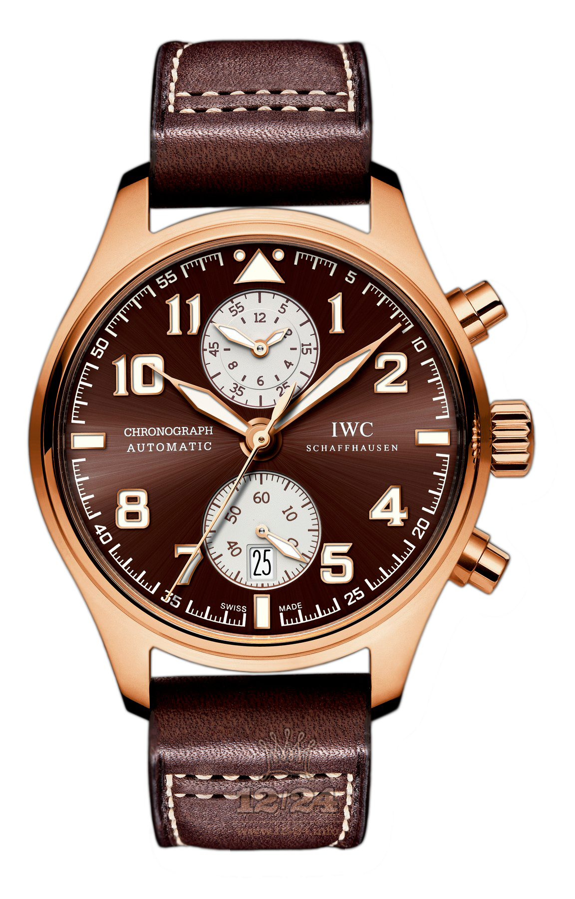 IWC Pilot s Watches Watch IW387805 43 mm Pink gold Case Brown (chocolate) Dial