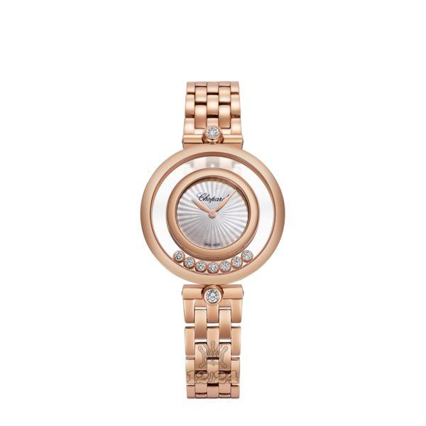 Chopard Happy Diamonds Watch 209426-5002 32 mm Pink gold Case White Dial