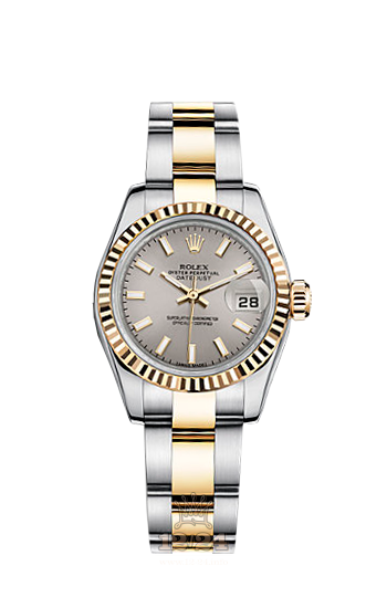 Rolex Lady-Datejust Watch 179173-0094 26 mm Steel / Yellow gold Case Silver Dial