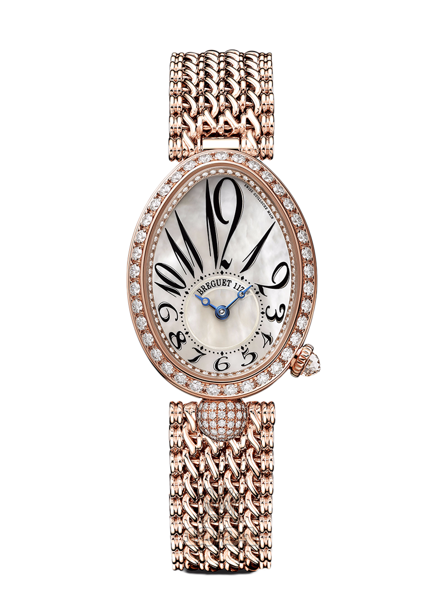 Breguet Reine de Naples Watch 8928BR/5W/J20 DD00 33 mm Pink gold Case White Dial