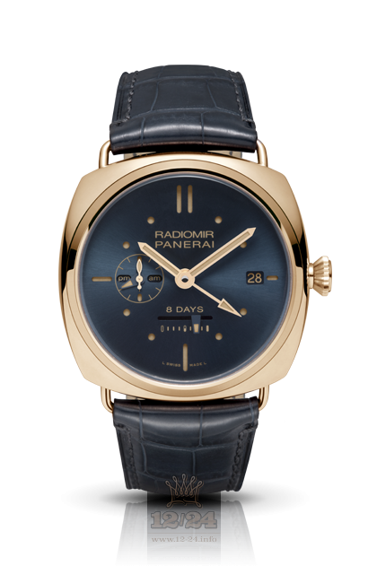 Panerai 2013 Watch PAM00538 45 mm Red gold Case Dark blue Dial