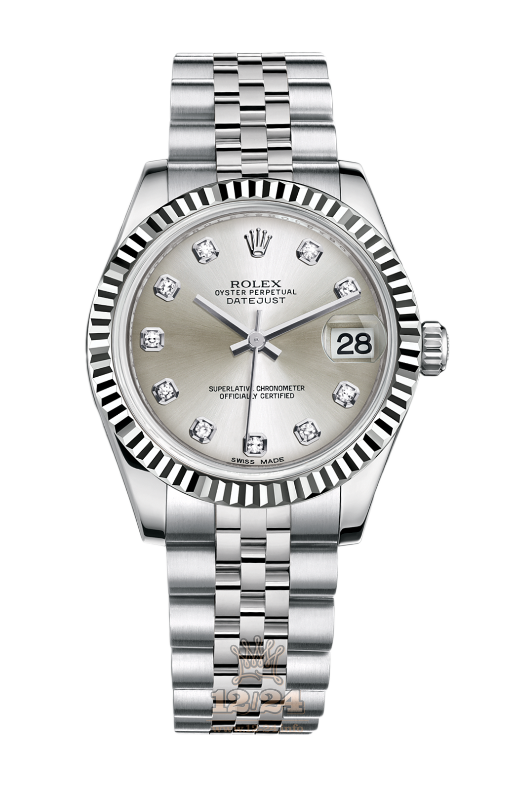 Rolex Lady-Datejust Watch 178274-0018 31 mm Steel / White gold Case Silver Dial