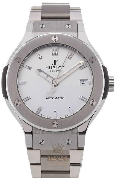 Hublot Classic Fusion Watch 585.NX.2610.NX 33 mm Titanium Case White Dial