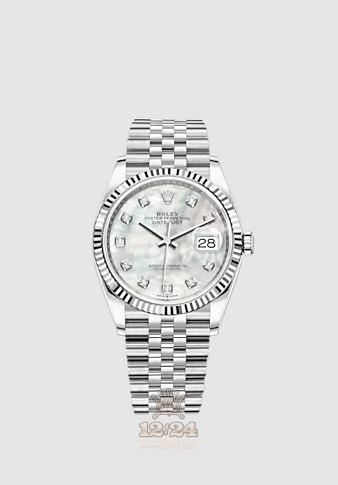 Rolex Datejust Watch 126234-0019 36 mm Stainless steel White gold Case