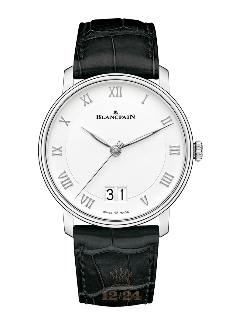 Blancpain Villeret Watch 6669-1127-55B 40 mm Stainless steel Case White Dial